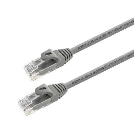 A145-0328 AISENS CABLE DE RED LATIGUILLO RJ45 LSZH CAT.6A 5600 MHZ UTP AWG24 GRIS 3