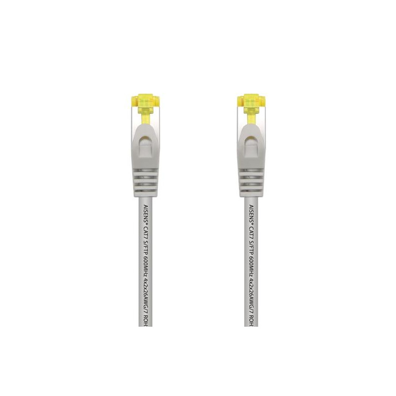 A146-0332 AISENS CABLE DE RED LATIGUILLO RJ45 LSZH CAT.7 600MHZ S/FTP PIMF AWG26 GRIS 25CM