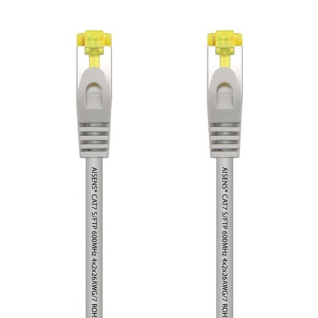 A146-0332 AISENS CABLE DE RED LATIGUILLO RJ45 LSZH CAT.7 600MHZ S/FTP PIMF AWG26 GRIS 25CM