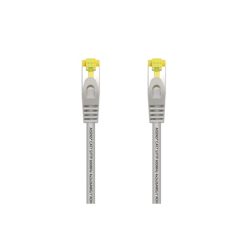 A146-0333 AISENS CABLE DE RED LATIGUILLO RJ45 LSZH CAT.7 600MHZ S/FTP PIMF AWG26 GRIS 50CM