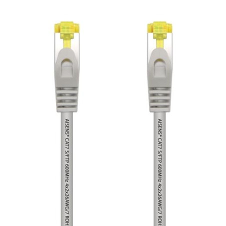 A146-0333 AISENS CABLE DE RED LATIGUILLO RJ45 LSZH CAT.7 600MHZ S/FTP PIMF AWG26 GRIS 50CM