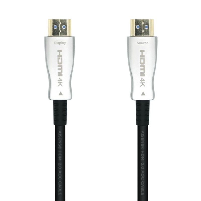 A148-0378 AISENS CABLE HDMI V2.0 AOC (ACTIVE OPTICAL CABLE) PREMIUM ALTA VELOCIDAD HEC 4K@60HZ 18GBPS A/M - A/M NEGRO 20M