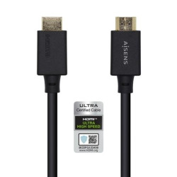 A150-0422 AISENS CABLE HDMI V2.1 PREMIUM ALTA VELOCIDAD HEC 8K@60HZ 48GBPS A/M - A/M NEGRO 1