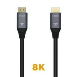 A150-0425 AISENS CABLE HDMI V2.1 PREMIUM ALTA VELOCIDAD HEC 8K@60HZ 48GBPS A/M - A/M GRIS/NEGRO 0