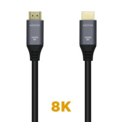 A150-0427 AISENS CABLE HDMI V2.1 PREMIUM ALTA VELOCIDAD HEC 8K@60HZ 48GBPS A/M - A/M GRIS/NEGRO 1