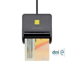 ASCR-SN01-BK AISENS LECTOR DE TARJETAS INTELIGENTE DNI COMBO NEGRO