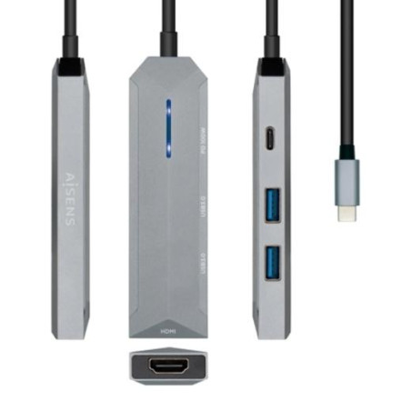 ASUC-4P002-GR AISENS DOCK STATION 4 EN 1 USB-C A 1XHDMI