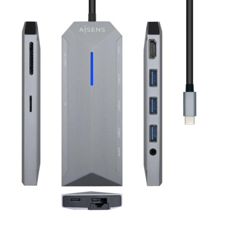 ASUC-9P001-GR AISENS DOCK STATION 9 EN 1 USB-C A 1XHDMI