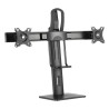 DT27TSR-065 AISENS SOPORTE DE MESA PRO CONTRAPESO GIRATORIO E INCLINABLE PARA 2 MONITOR 17"-27" NEGRO