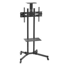 FT70TE-035 AISENS SOPORTE DE SUELO ECO CON RUEDAS + BANDEJA DE DVD + SOPORTE PARA CAMARA TV-37-70"