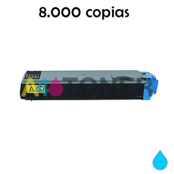 Toner compatible TK510 / TK-510 / TK 510 kyocera cyan alternativo al toner original Kyocera 1T02F3CEU0