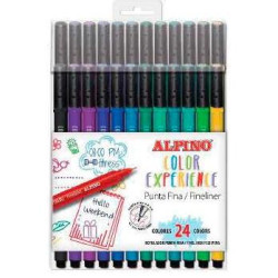 AR001039 ALPINO ROTULADORES FINELINER COLOR EXPERIENCE ESTUCHE DE 24 C/SURTIDOS