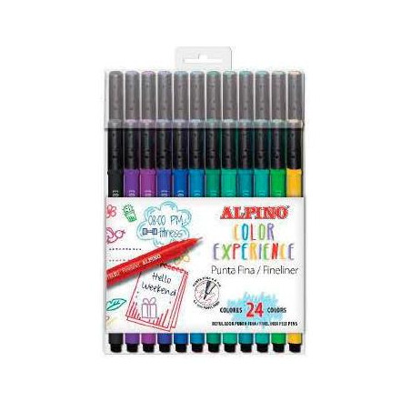 AR001039 ALPINO ROTULADORES FINELINER COLOR EXPERIENCE ESTUCHE DE 24 C/SURTIDOS