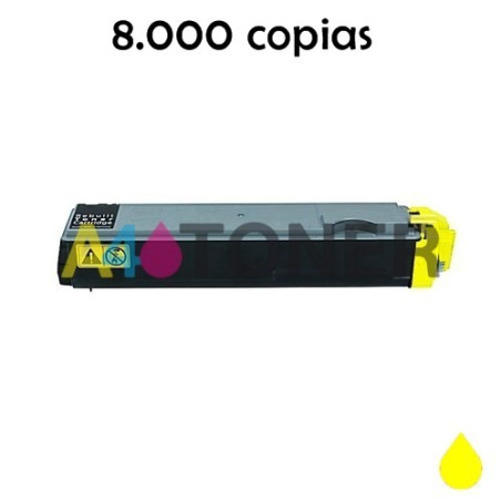 Toner compatible TK510 / TK-510 / TK 510 kyocera amarillo alternativo al toner original Kyocera 1T02F3AEU0