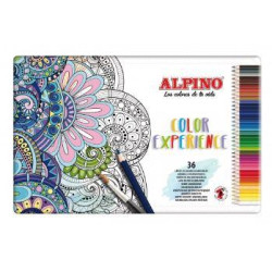 AL000242 ALPINO LÁPICES DE COLORES EXPERIENCE ACUARELABLES 177MM C/SURTIDOS ESTUCHE METÁLICO 36 UD