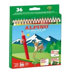 AL010600 ALPINO LÁPICES DE COLORES 175MM C/SURTIDOS ESTUCHE 36 UD