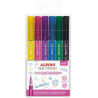 AR001044 ALPINO ROTULADORES OUTLINE COLOR EXPERIENCE METÁLICOS BORDE DE COLOR SURTIDOS ESTUCHE 6 UD