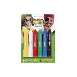 DL000014 ALPINO MAQUILLAJE EN BARRA FIESTA FACE STICK PACK DE 6 C/SURTIDOS