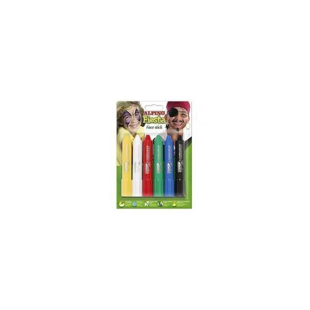 DL000014 ALPINO MAQUILLAJE EN BARRA FIESTA FACE STICK PACK DE 6 C/SURTIDOS