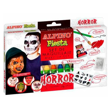 DL000107 ALPINO SET HORROR MAQUILLAJE FIESTA 6 BARRAS 5GR C/SURTIDOS