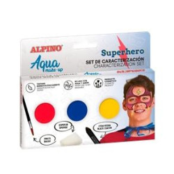 DL000681 ALPINO MAQUILLAJE AL AGUA SET DE CARACTERIZACIÓN SUPERHEROES