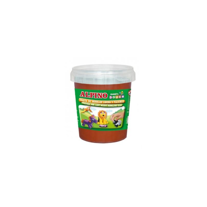 DP000149 ALPINO PASTA DE MOLDEAR MAGIC DOUGH BOTE 160GR MARRÓN