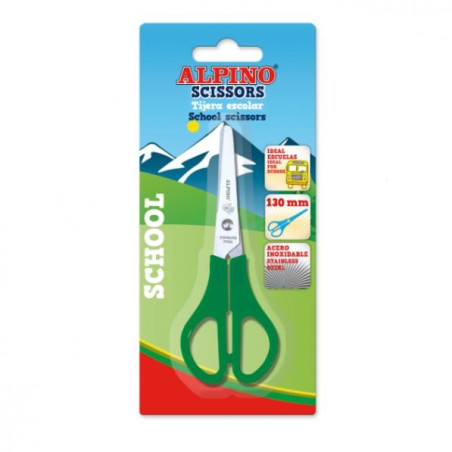 PT0018 ALPINO TIJERAS SCHOOL 13CM BLISTER C/SURTIDOS