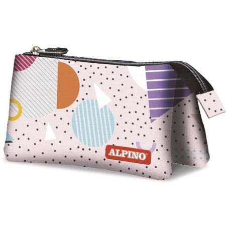 UA000162 ALPINO ESTUCHE GEOMETRIC 3 COMPARTIMENTOS 22X11X3