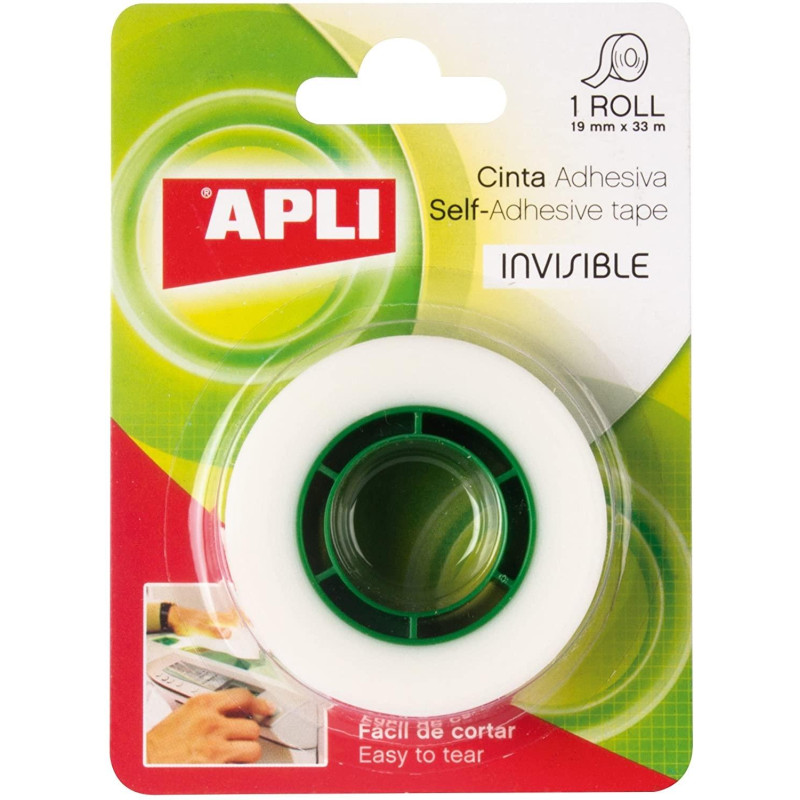 11168 APLI CINTA ADHESIVA TRANSPARENTE ROLLO 19MM X 33M PACK 10 UD