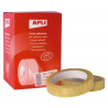 11266 APLI CINTA ADHESIVA TRANSPARENTE ROLLO 19MM X 66M PACK 8 UD