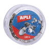 11726 APLI CHINCHETAS NIQUELADAS CAJA 100 UD -PACK 16 CAJAS-