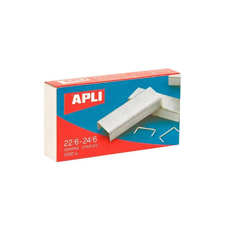 13469 APLI GRAPAS 22/6 - 24/6 GALVANIZADAS -CAJA DE 1000 -10U-