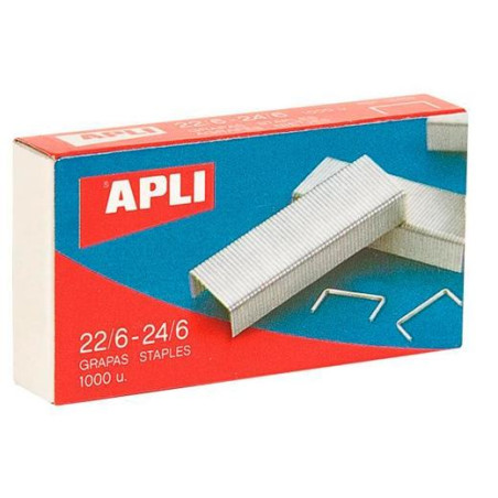 13469 APLI GRAPAS 22/6 - 24/6 GALVANIZADAS -CAJA DE 1000 -10U-