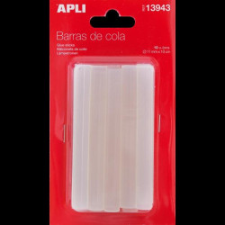 13943 APLI BARRAS DE COLA PARA PISTOLA DE TERMOFUSIBLE TRANSPARENTES Ø11MM X 10CM -10U-