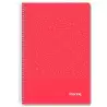 IMP0100 IMPREX CUADERNO ESPIRAL TAPA PP FOLIO 80H 90GR 4X4 ROJO