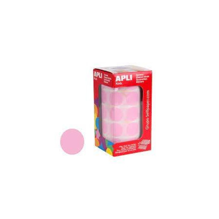 11489 APLI GOMETS REDONDOS 20MM ROLLO ROSA