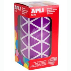 11495 APLI GOMETS TRIANGULARES 20MM ROLLO LILA -ROLLO 2832 UNIDADES-