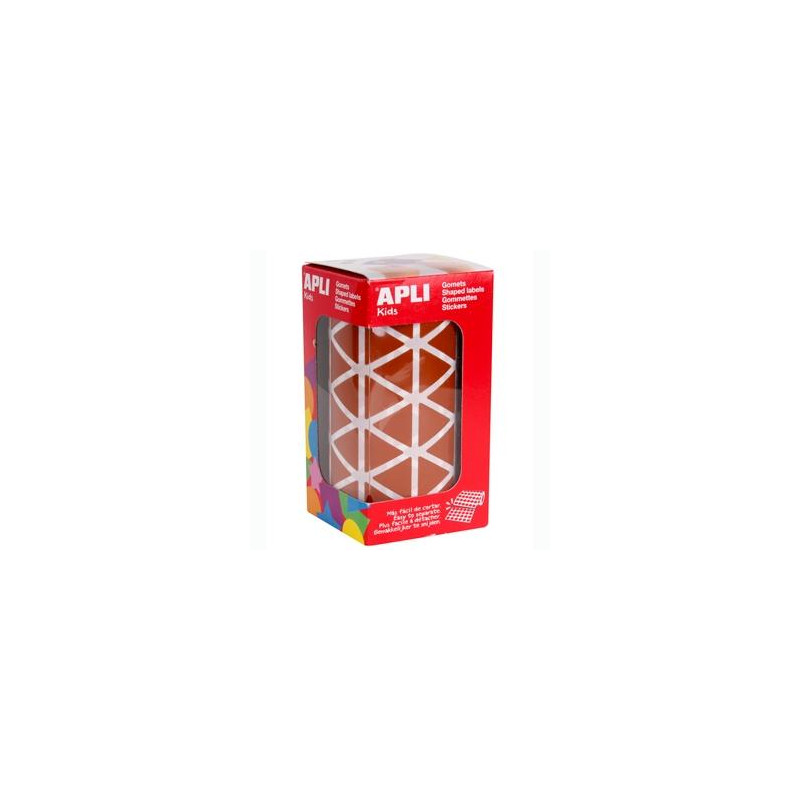 11496 APLI GOMETS TRIANGULARES 20MM ROLLO MARRÓN -ROLLO 2832 UNIDADES-