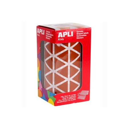 11496 APLI GOMETS TRIANGULARES 20MM ROLLO MARRÓN -ROLLO 2832 UNIDADES-