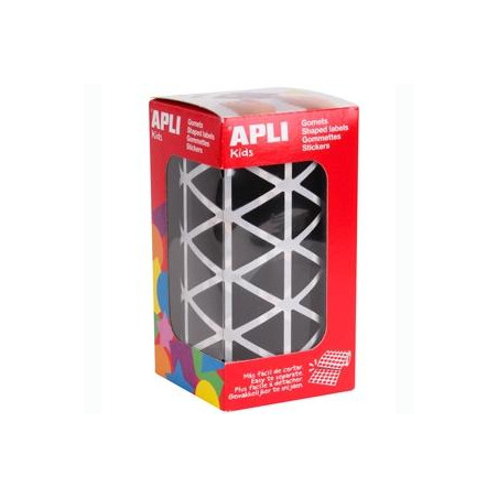 11497 APLI GOMETS TRIANGULARES 20MM ROLLO NEGRO -ROLLO 2832 UNIDADES-