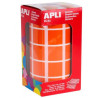 11498 APLI GOMETS CUADRADOS 20MM ROLLO NARANJA -ROLLO 1770 UNIDADES-