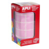 11499 APLI GOMETS CUADRADOS 20MM ROLLO ROSA -ROLLO 1770 UNIDADES-