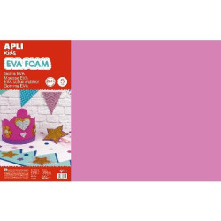 12757 APLI GOMA EVA 40X60CM GROSOR 2MM ROSA PACK 5 UD