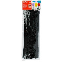 13276 APLI LIMPIAPIPAS 300X6MM NEGRO -50U-