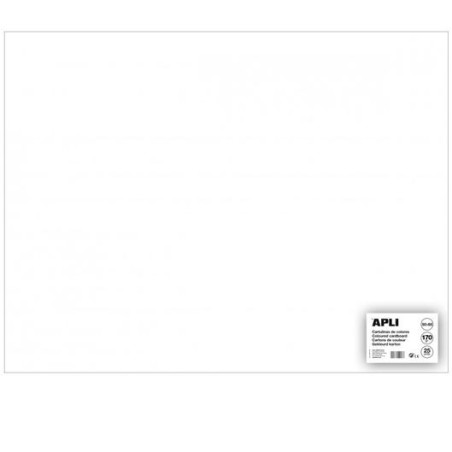 14254 APLI CARTULINA 50X65CM 170GR PACK DE 25H BLANCO