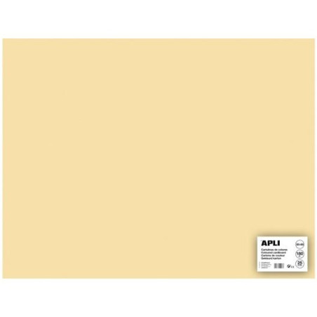 14259 APLI CARTULINA 50X65CM 170GR PACK DE 25H CREMA