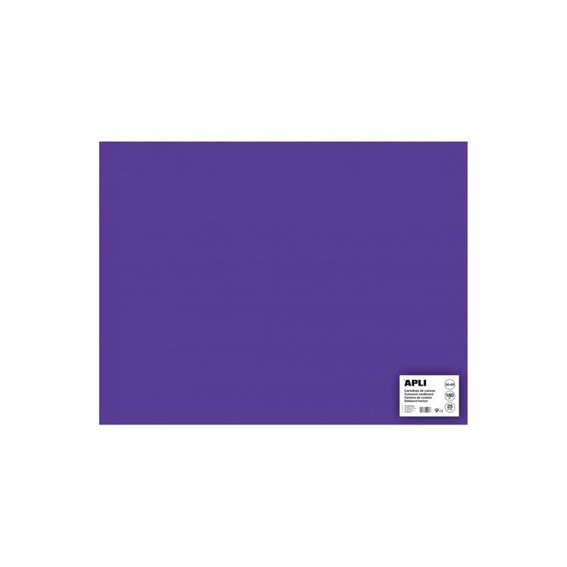 14273 APLI CARTULINA 50X65CM 170GR PACK DE 25H MORADO