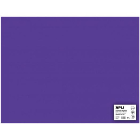 14273 APLI CARTULINA 50X65CM 170GR PACK DE 25H MORADO