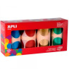 18303 APLI GOMETS XXL PACK 4 ROLLOS REDONDOS Y COLORES SURTIDOS METALIZADOS -5664 UNIDADES-