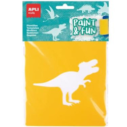 19410 APLI PLANTILLAS DE FORMAS DINOSAURIOS PAINT & FUN PP FLEXIBLE BOLSA DE 6 SURTIDOS